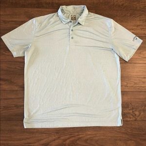 Callaway Mens Polo Size XL Green & White Geometric Opti-Dri Golf